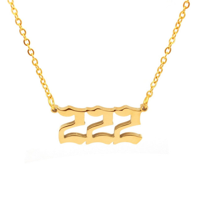 Stainless Steel Angel Number Necklace