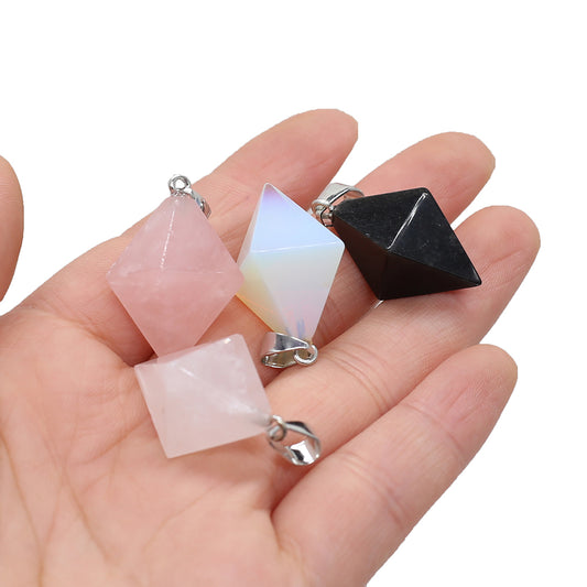 Diamond Faced Crystal Pendants