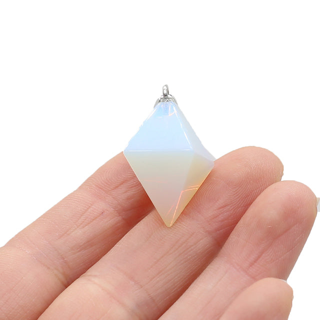 Diamond Faced Crystal Pendants