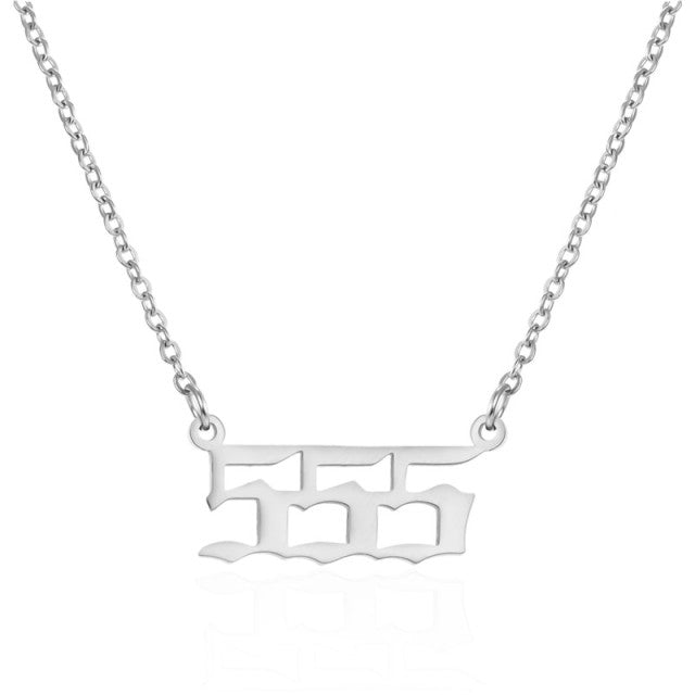 Stainless Steel Angel Number Necklace