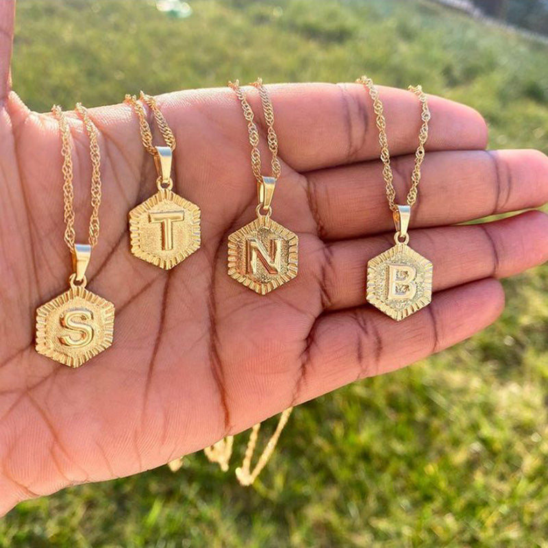 Alphabet Pendant Necklace